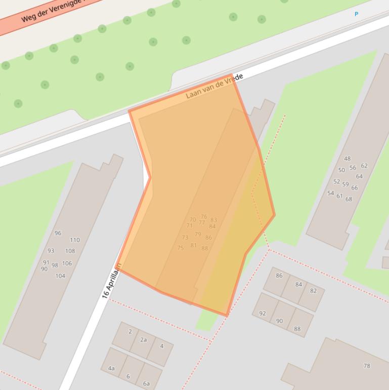 Kaart van postcodegebied 9728CD.