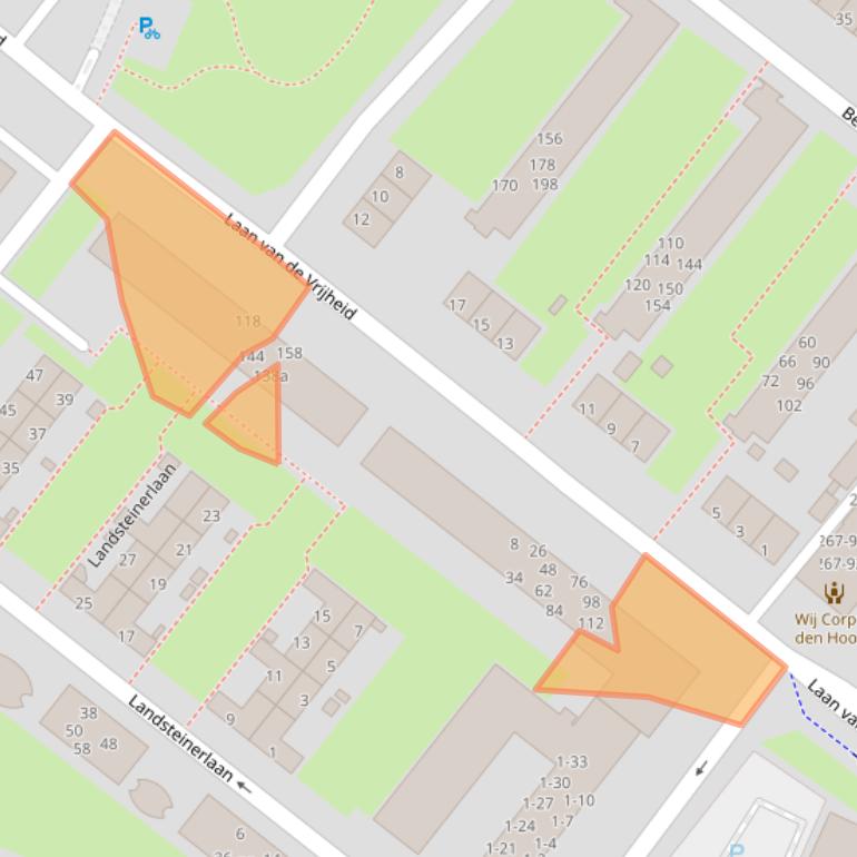 Kaart van postcodegebied 9728GH.