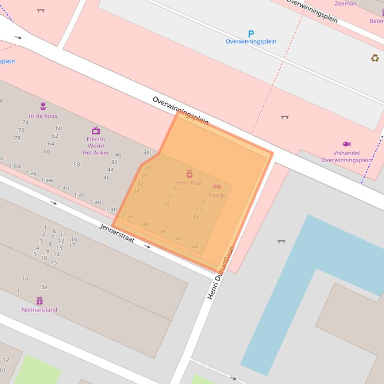 Kaart van postcodegebied 9728GW.