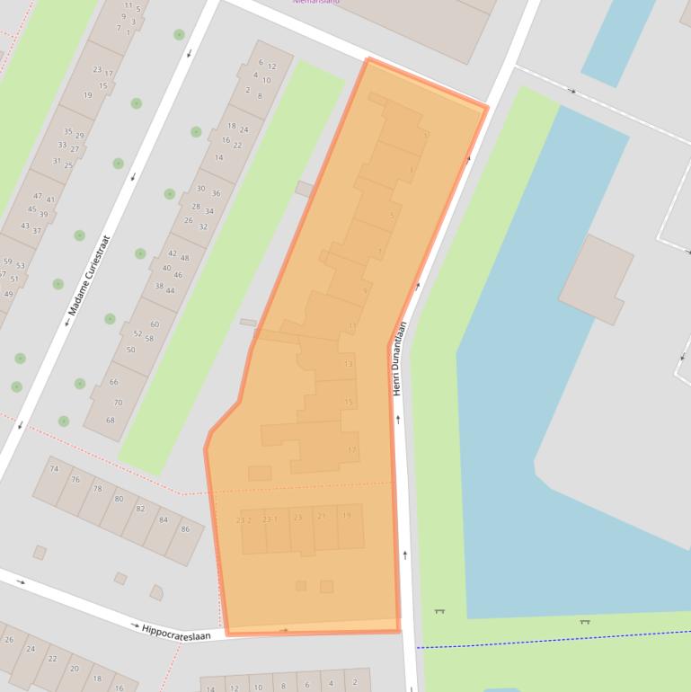 Kaart van postcodegebied 9728HA.