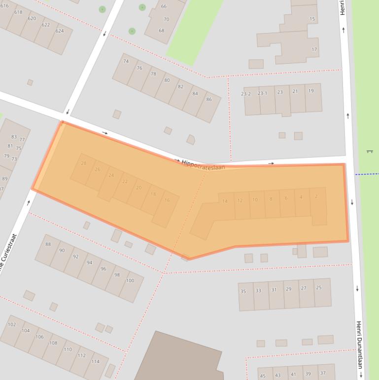 Kaart van postcodegebied 9728HH.
