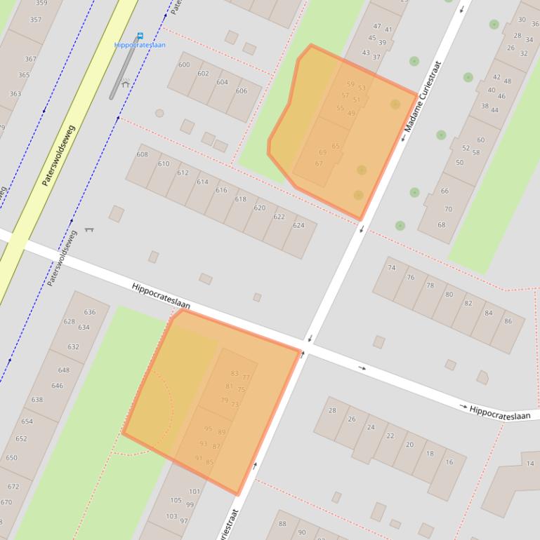 Kaart van postcodegebied 9728HL.
