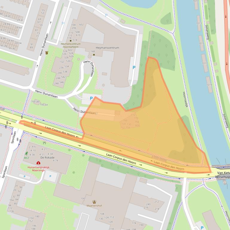Kaart van postcodegebied 9728HW.