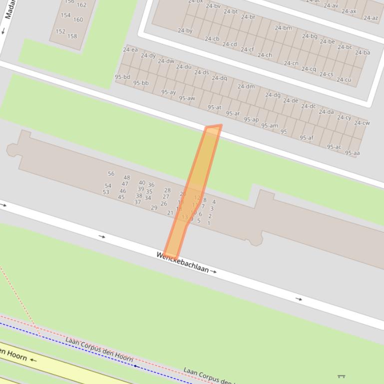 Kaart van postcodegebied 9728JG.