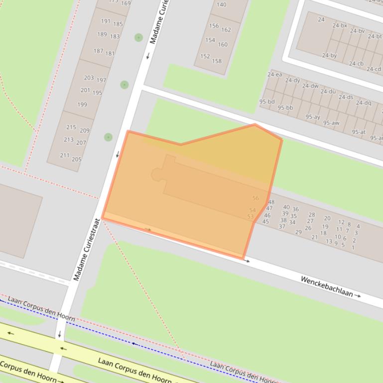 Kaart van postcodegebied 9728JL.