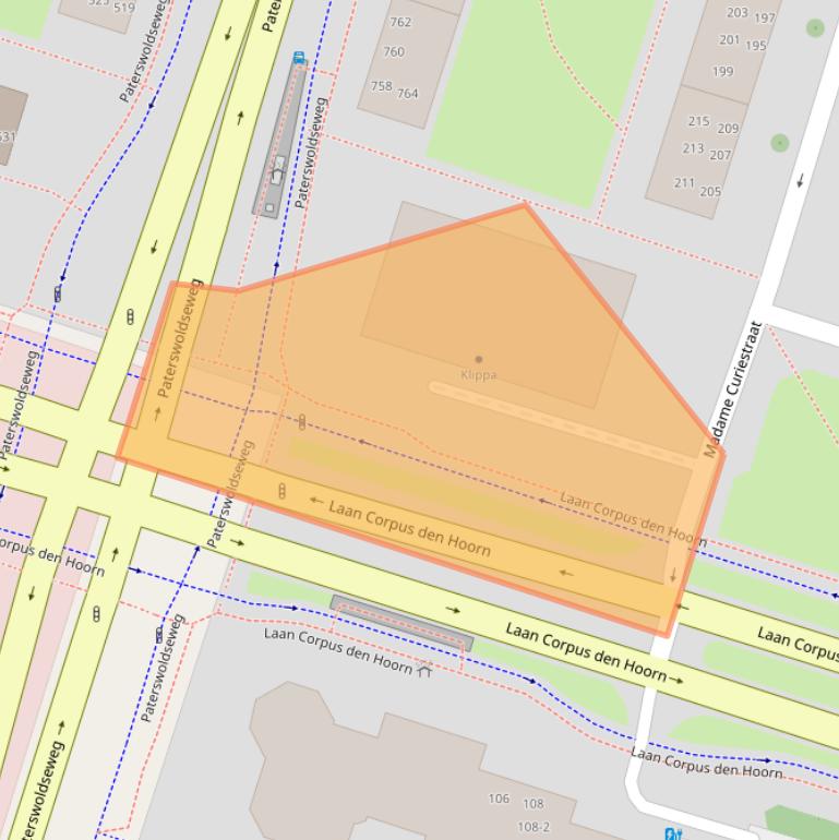 Kaart van postcodegebied 9728JM.