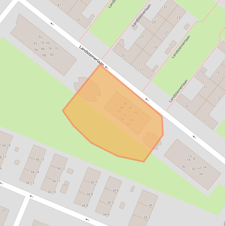 Kaart van postcodegebied 9728KC.