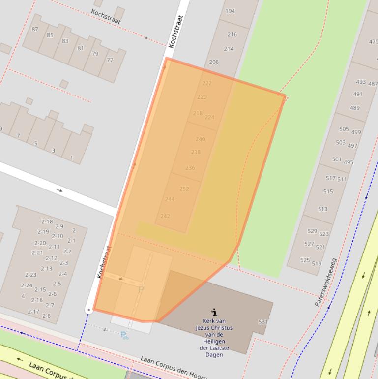 Kaart van postcodegebied 9728KL.