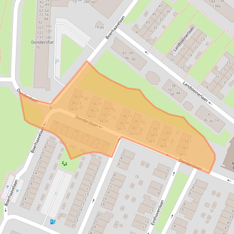 Kaart van postcodegebied 9728KP.