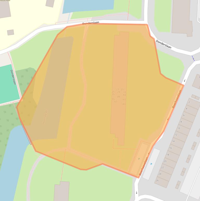 Kaart van postcodegebied 9728LH.