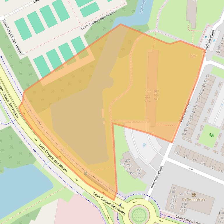 Kaart van postcodegebied 9728LM.