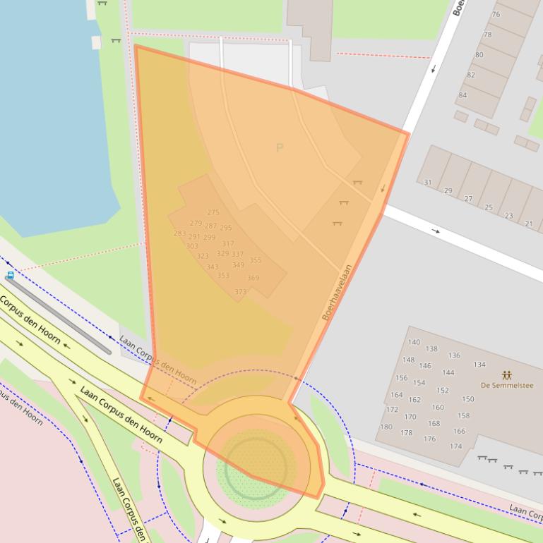 Kaart van postcodegebied 9728LP.