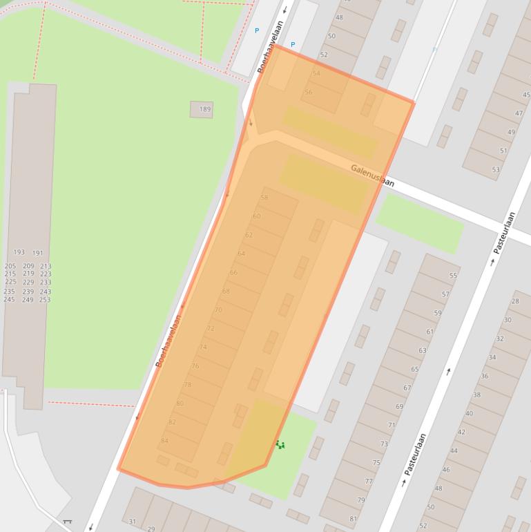 Kaart van postcodegebied 9728LT.