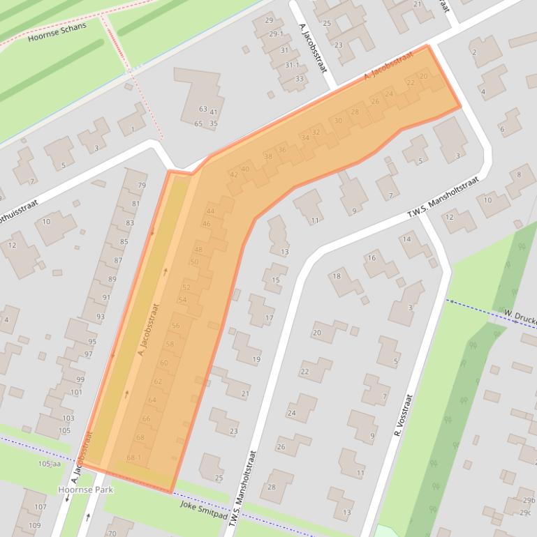 Kaart van postcodegebied 9728MD.