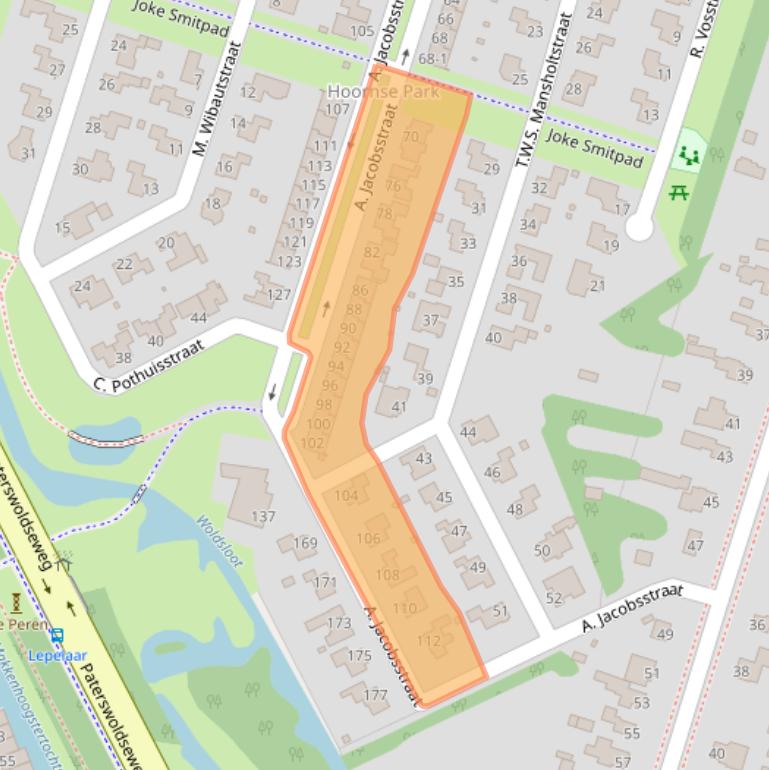 Kaart van postcodegebied 9728ME.