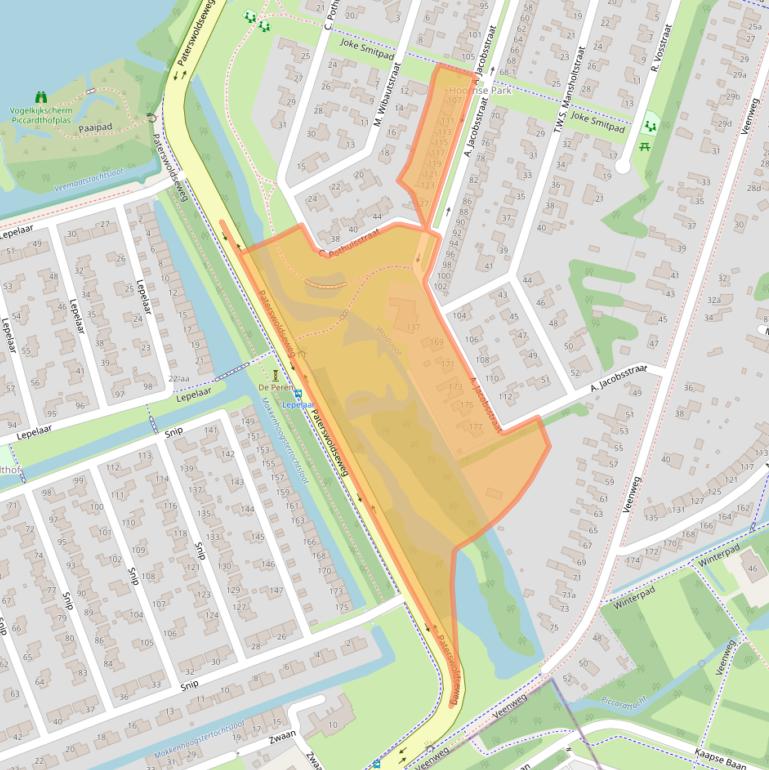 Kaart van postcodegebied 9728MG.