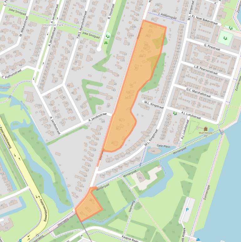 Kaart van postcodegebied 9728NM.