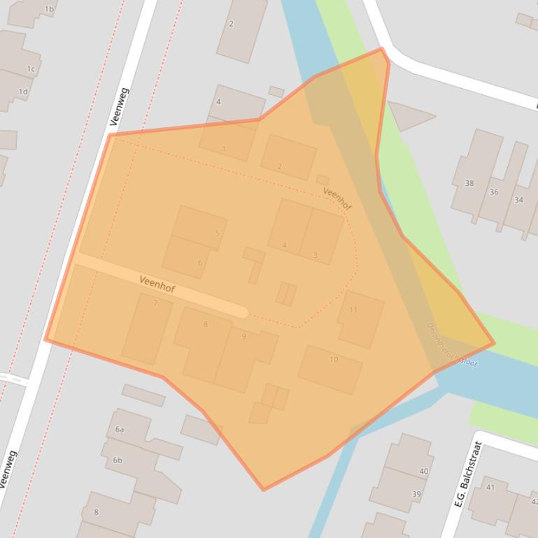 Kaart van postcodegebied 9728NV.