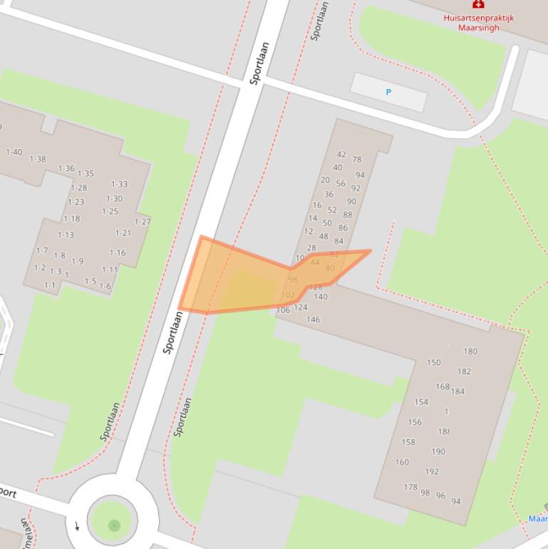 Kaart van postcodegebied 9728PK.