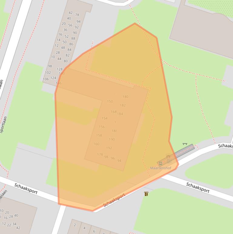 Kaart van postcodegebied 9728PN.