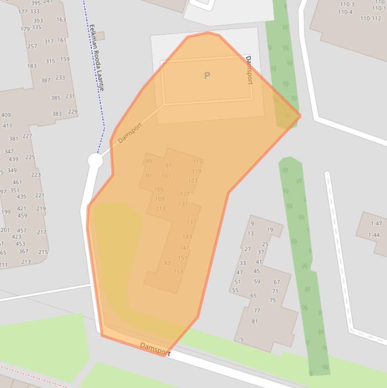 Kaart van postcodegebied 9728PR.