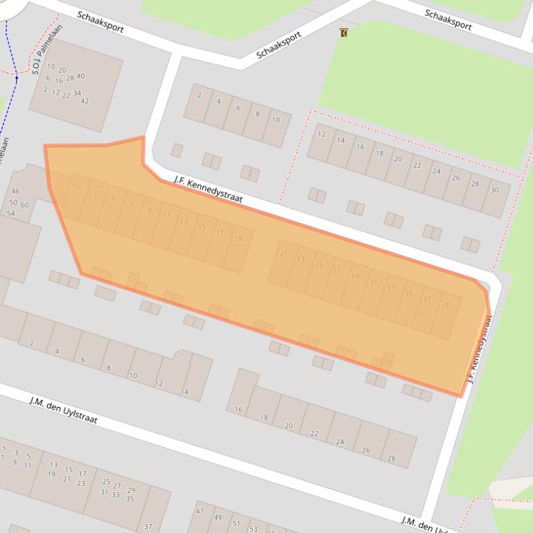 Kaart van postcodegebied 9728RB.