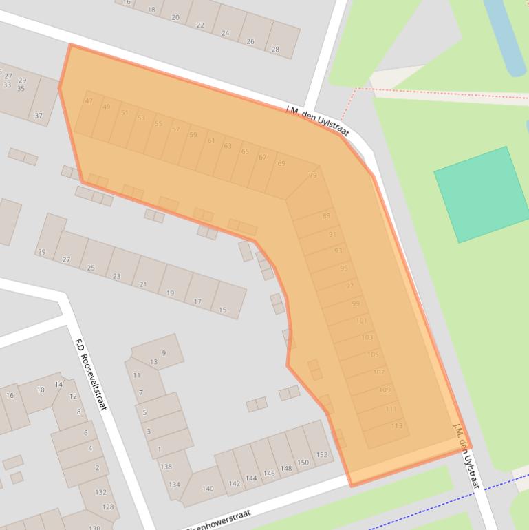 Kaart van postcodegebied 9728RJ.