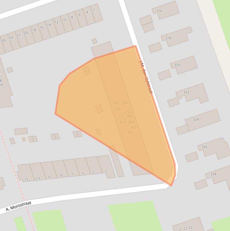 Kaart van postcodegebied 9728RR.