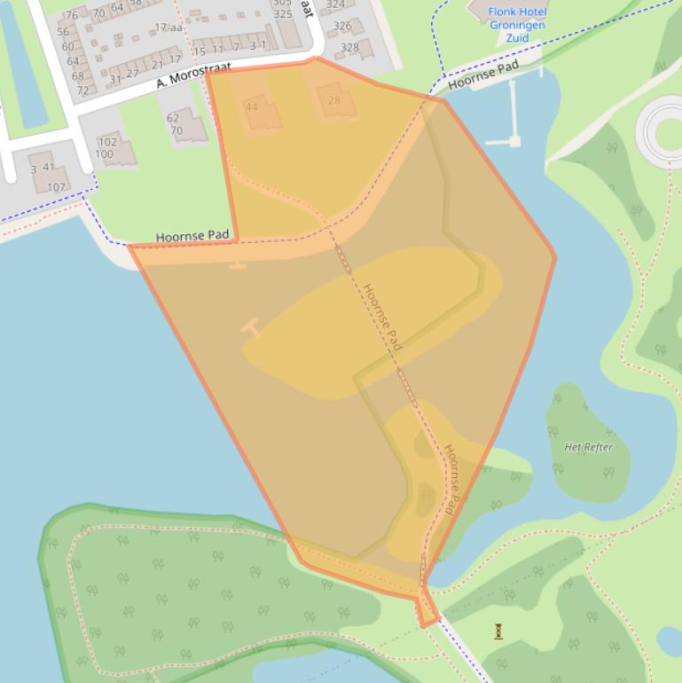 Kaart van postcodegebied 9728SN.