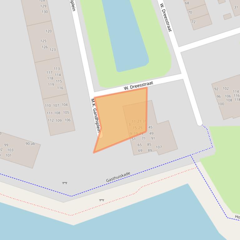 Kaart van postcodegebied 9728SW.