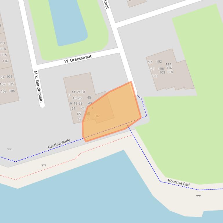 Kaart van postcodegebied 9728SZ.