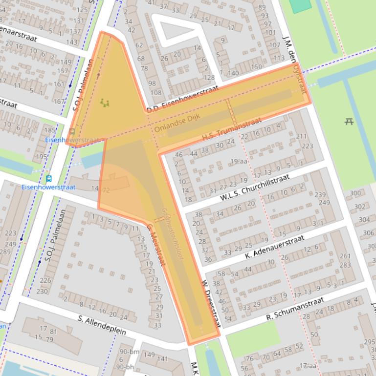 Kaart van postcodegebied 9728TC.