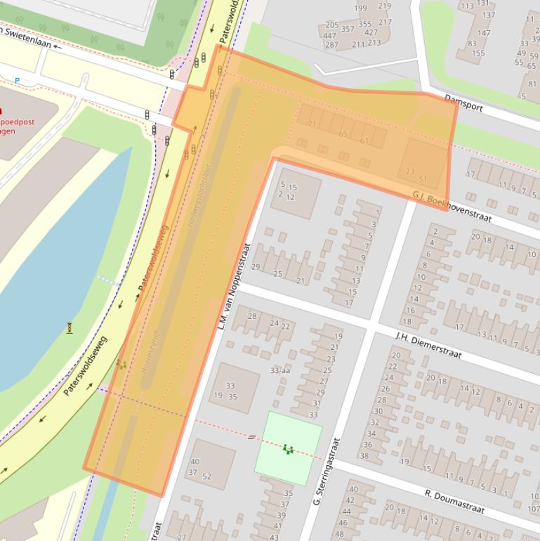 Kaart van postcodegebied 9728VL.