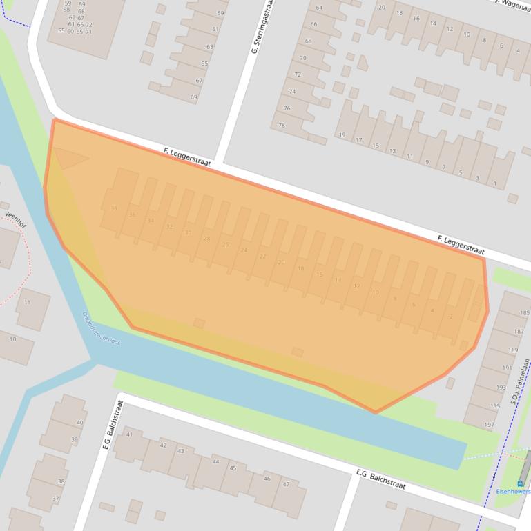 Kaart van postcodegebied 9728VS.