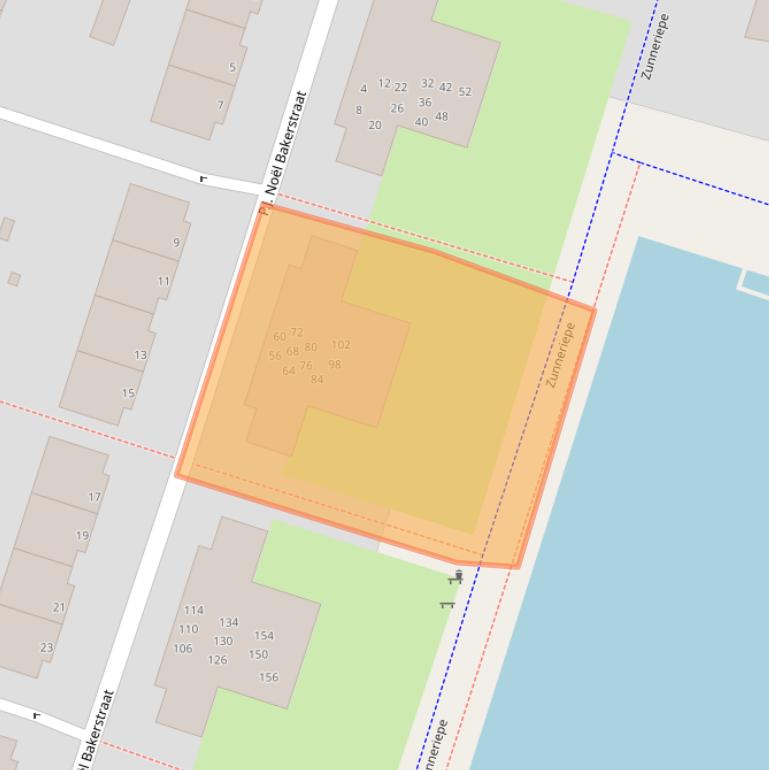 Kaart van postcodegebied 9728WD.