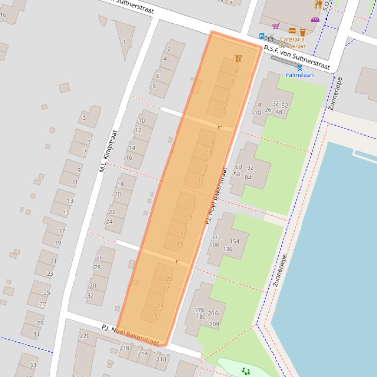 Kaart van postcodegebied 9728WH.