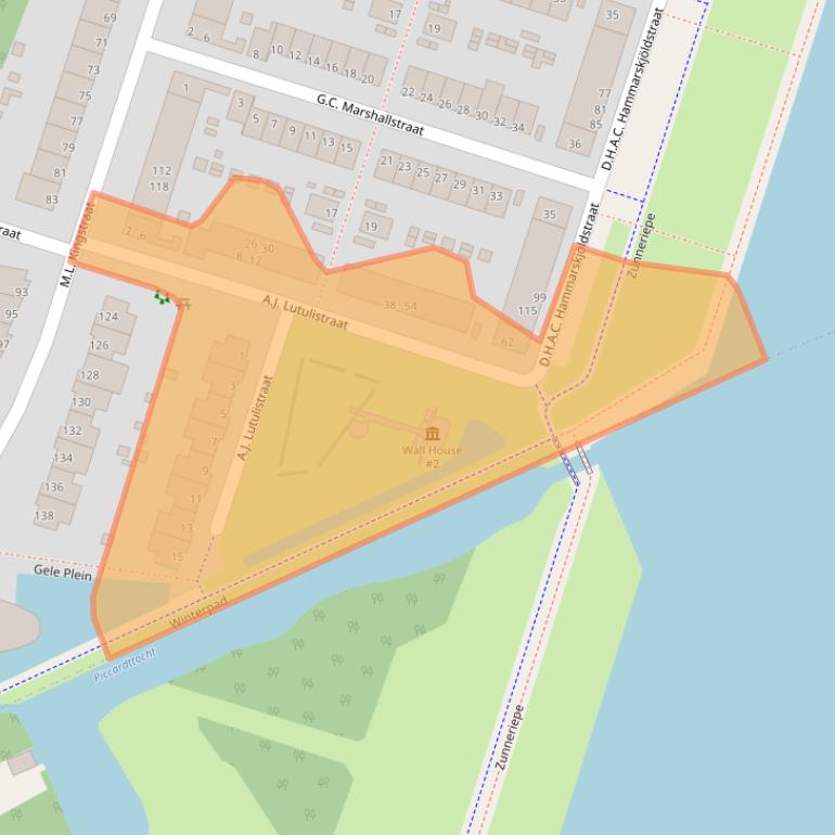 Kaart van postcodegebied 9728WT.