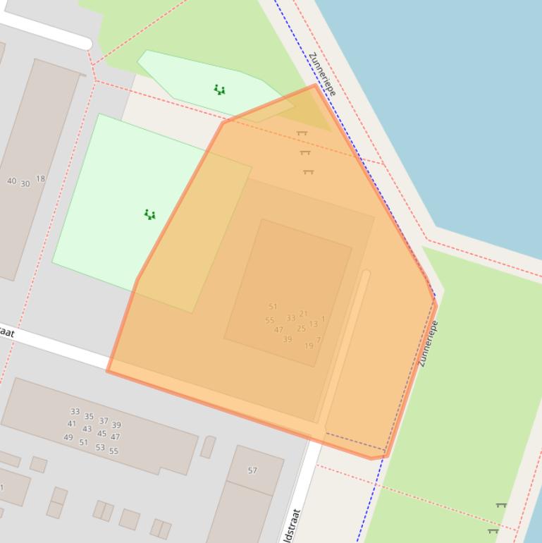 Kaart van postcodegebied 9728WV.