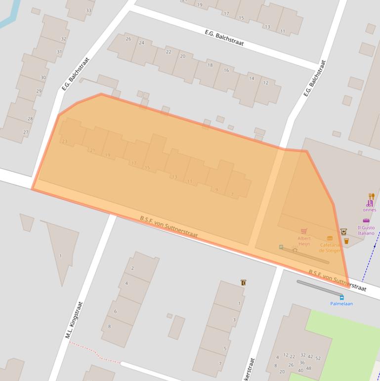 Kaart van postcodegebied 9728WZ.