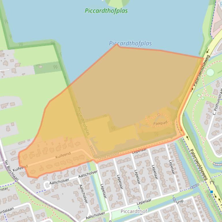 Kaart van postcodegebied 9728XL.