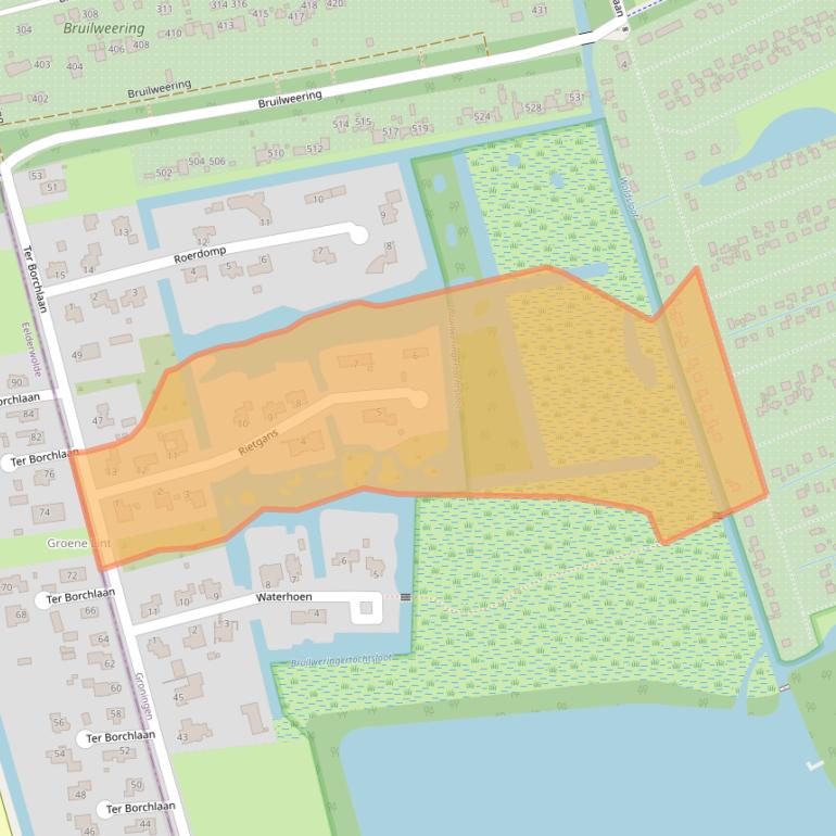 Kaart van postcodegebied 9728XN.