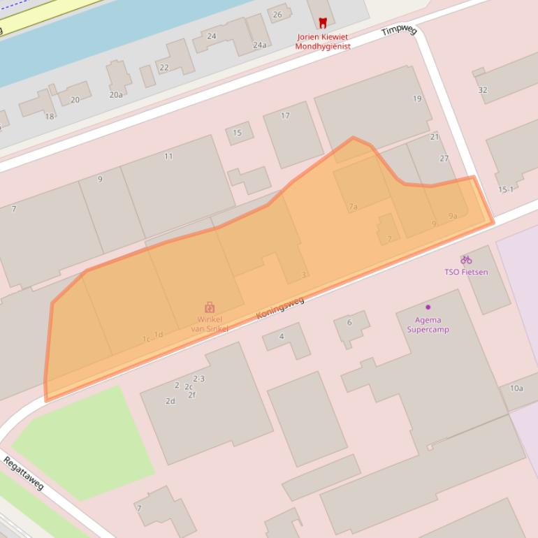 Kaart van postcodegebied 9731AM.