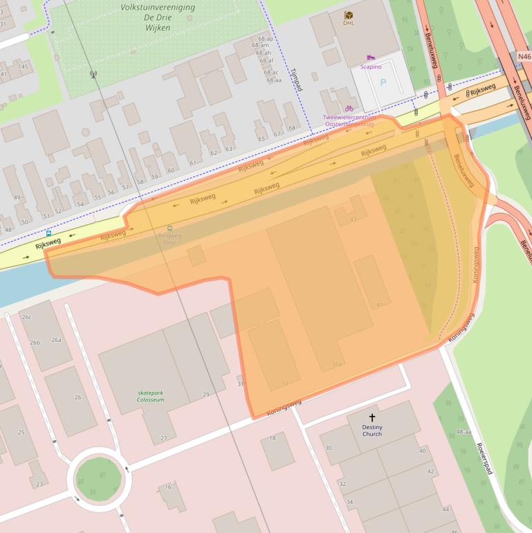 Kaart van postcodegebied 9731AR.