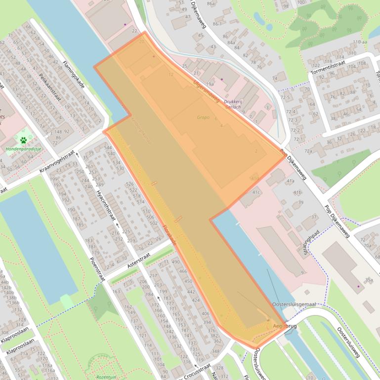 Kaart van postcodegebied 9731BS.