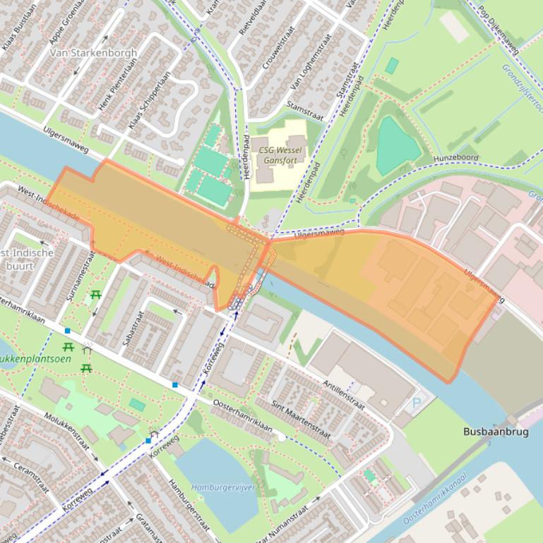 Kaart van postcodegebied 9731BV.