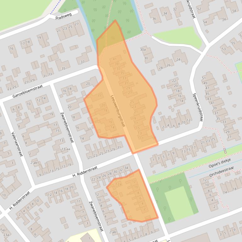 Kaart van postcodegebied 9731CA.