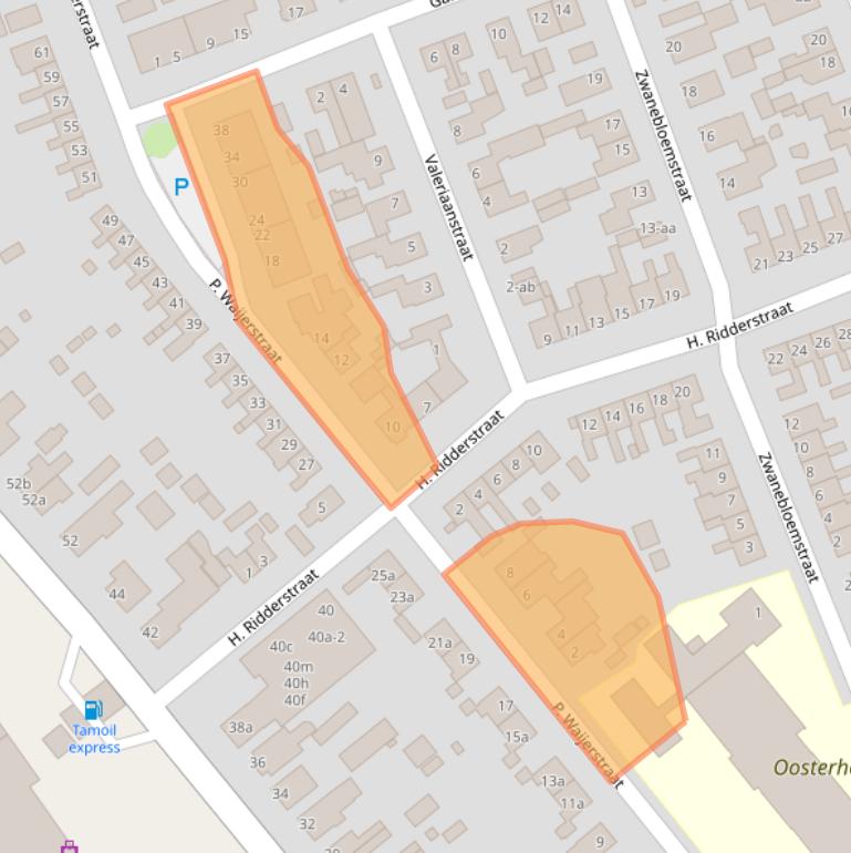 Kaart van postcodegebied 9731CE.