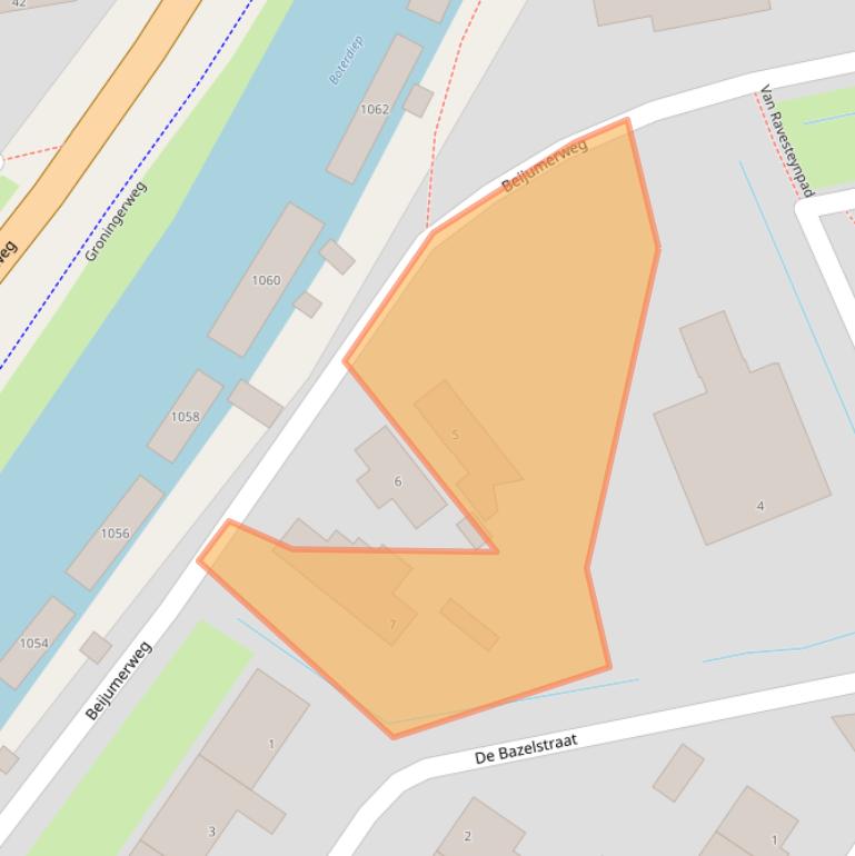 Kaart van postcodegebied 9731EA.