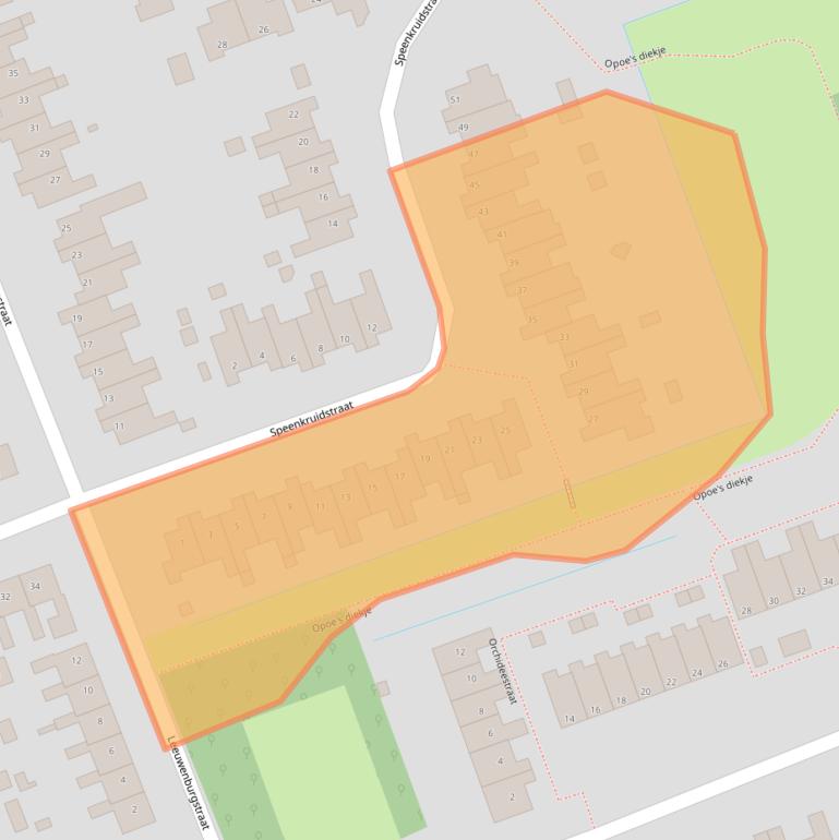 Kaart van postcodegebied 9731GP.