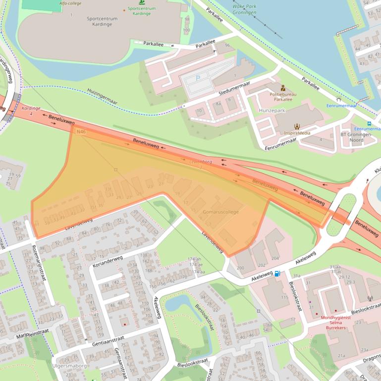 Kaart van postcodegebied 9731HR.